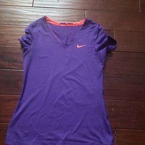 Pink & Purple Nike Dri-fit V Neck